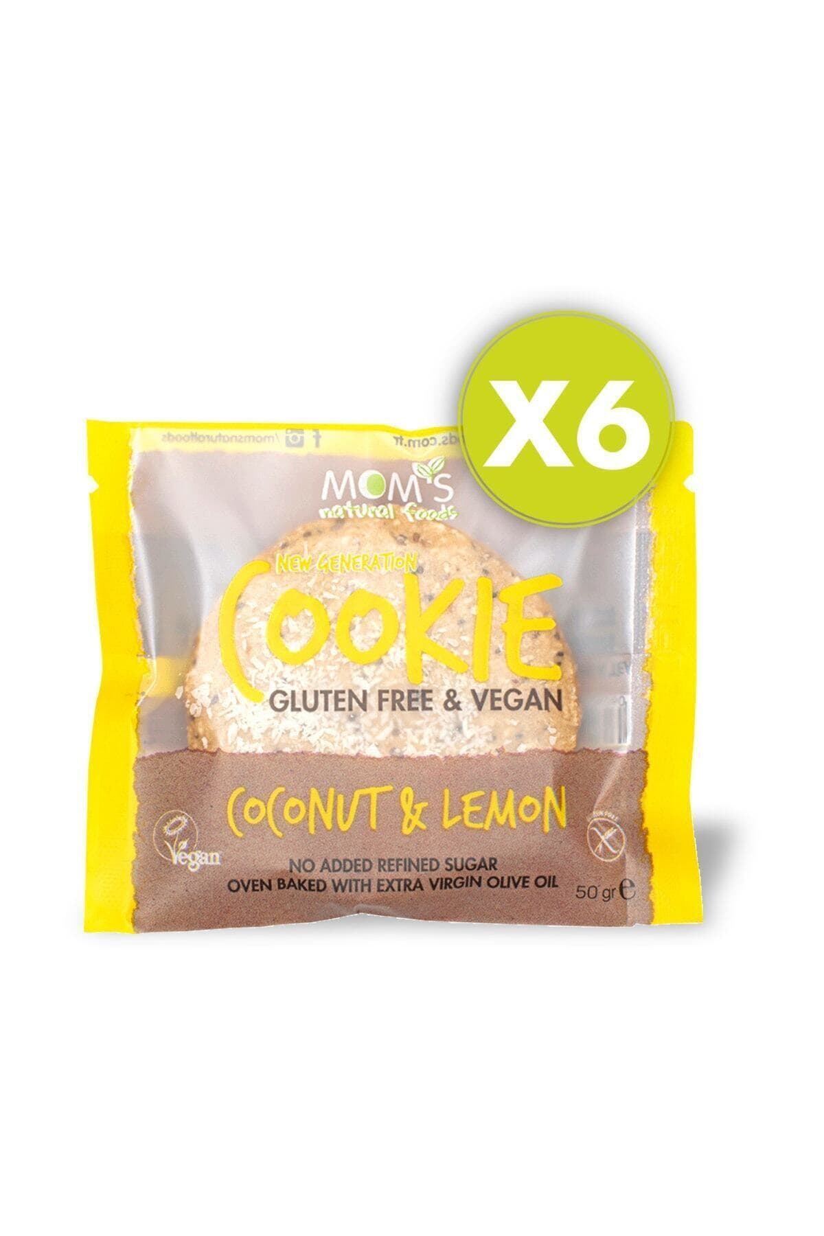 Mom's Natural Foods 6'lı Glutensiz LİMON & HİNDİSTAN CEVİZİ Cookie