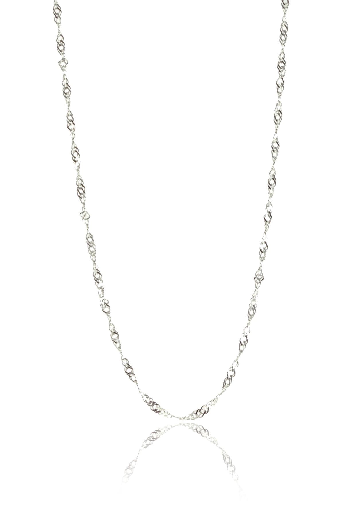 Söğütlü Silver 925 Ayar Gümüş Singapur Modeli 50 Cm Zincir Kadın