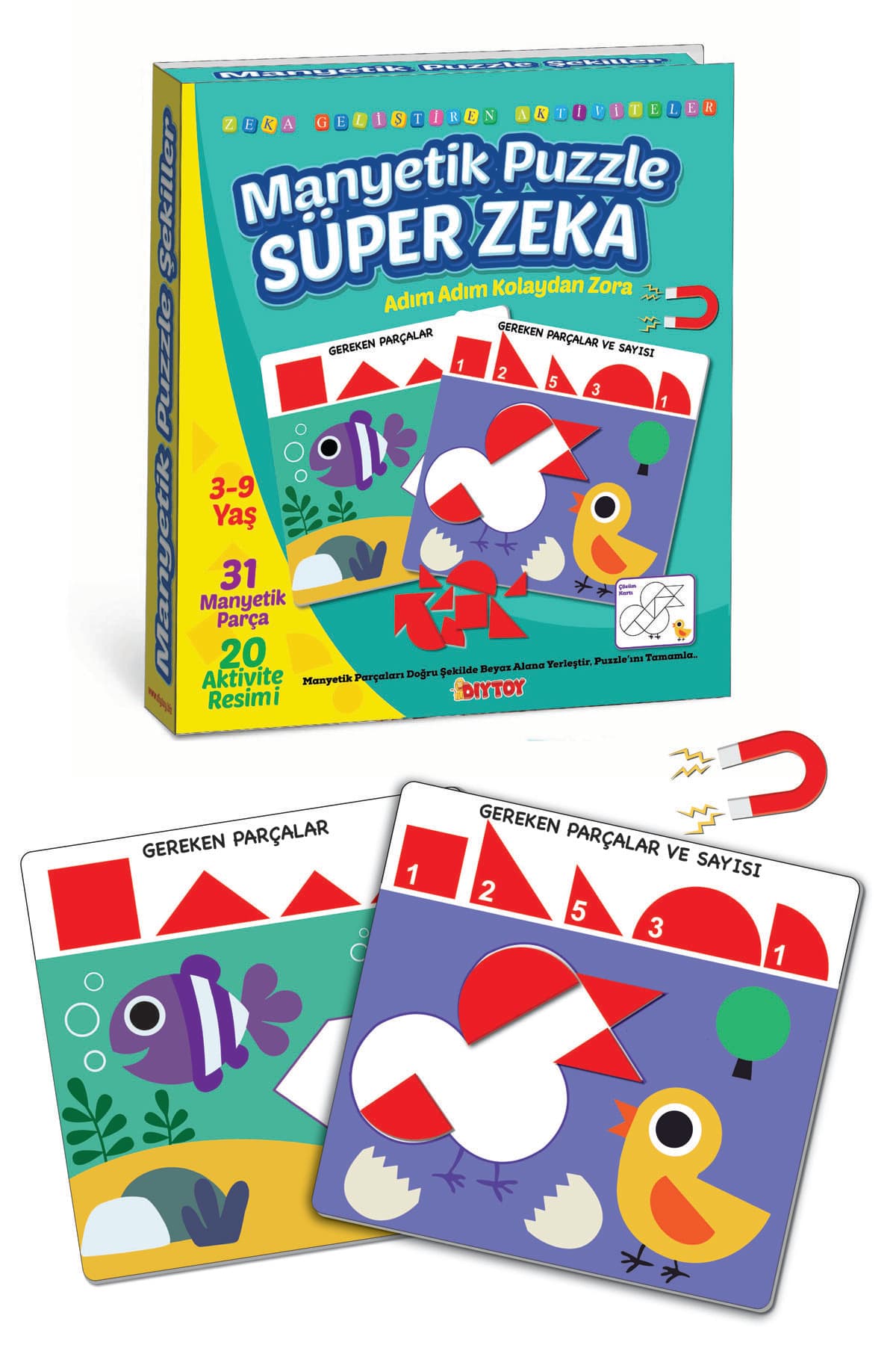 Genel Markalar Manyetik Puzzle Süper Zeka