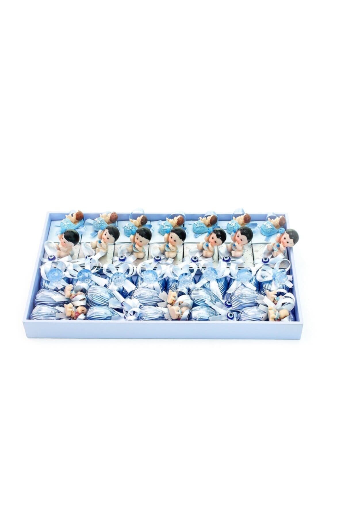 Nin Chocolate Erkek Bebek Çikolatası El Yapımı Bebek Çikolatası Dekorlu (32 Adet)
