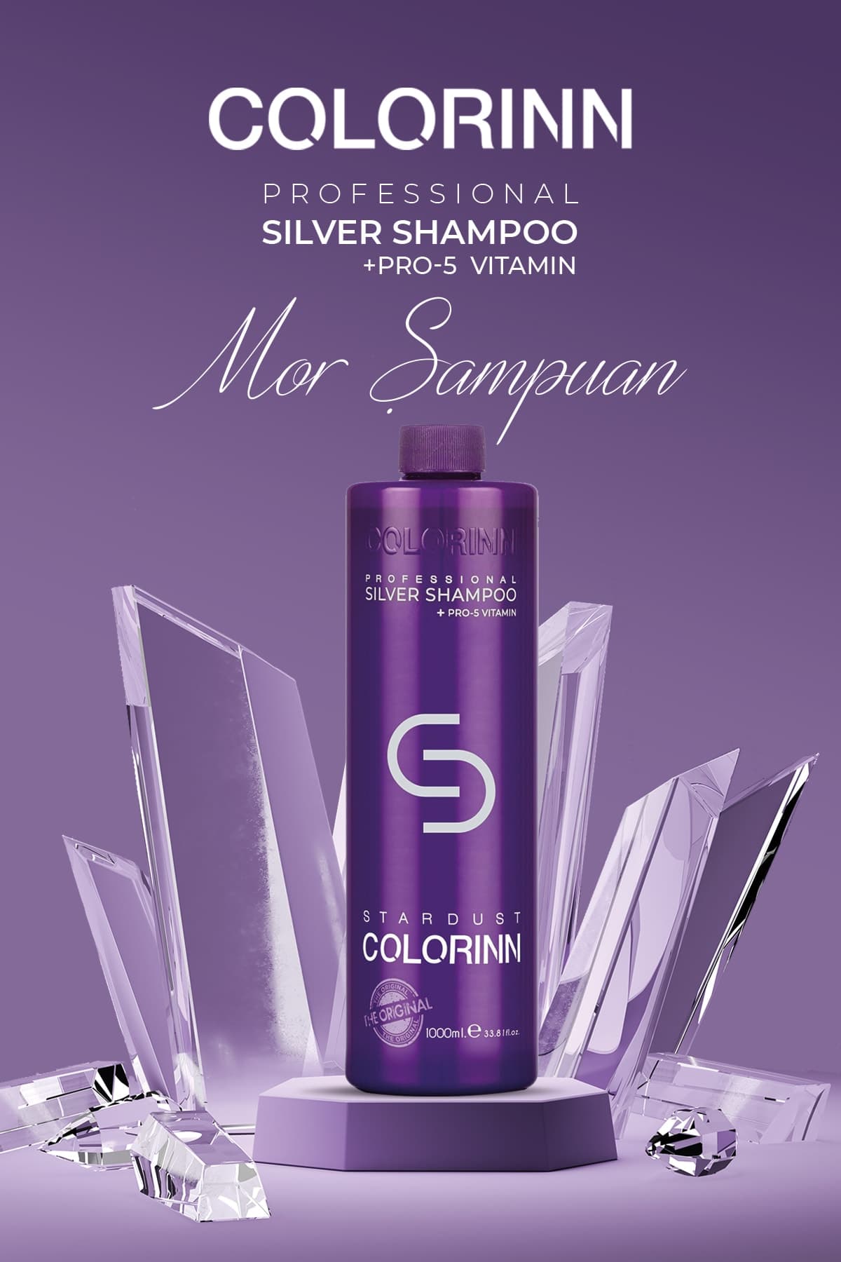 Colorinn Stardust Silver Mor Şampuan 1000 ml 8681820113426