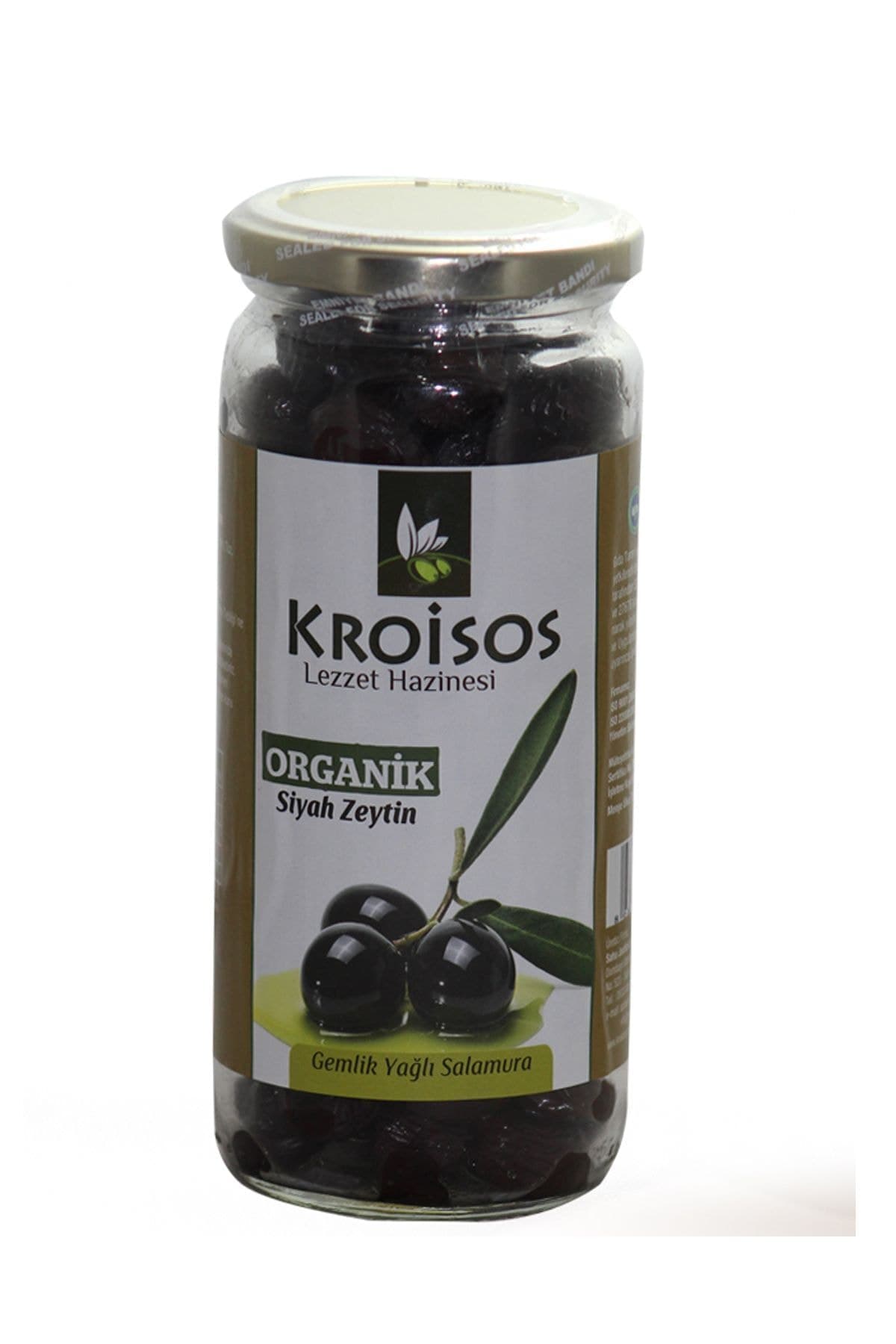 Kroisos Organic Siyah Zeytin 700 Gr Orta Boy