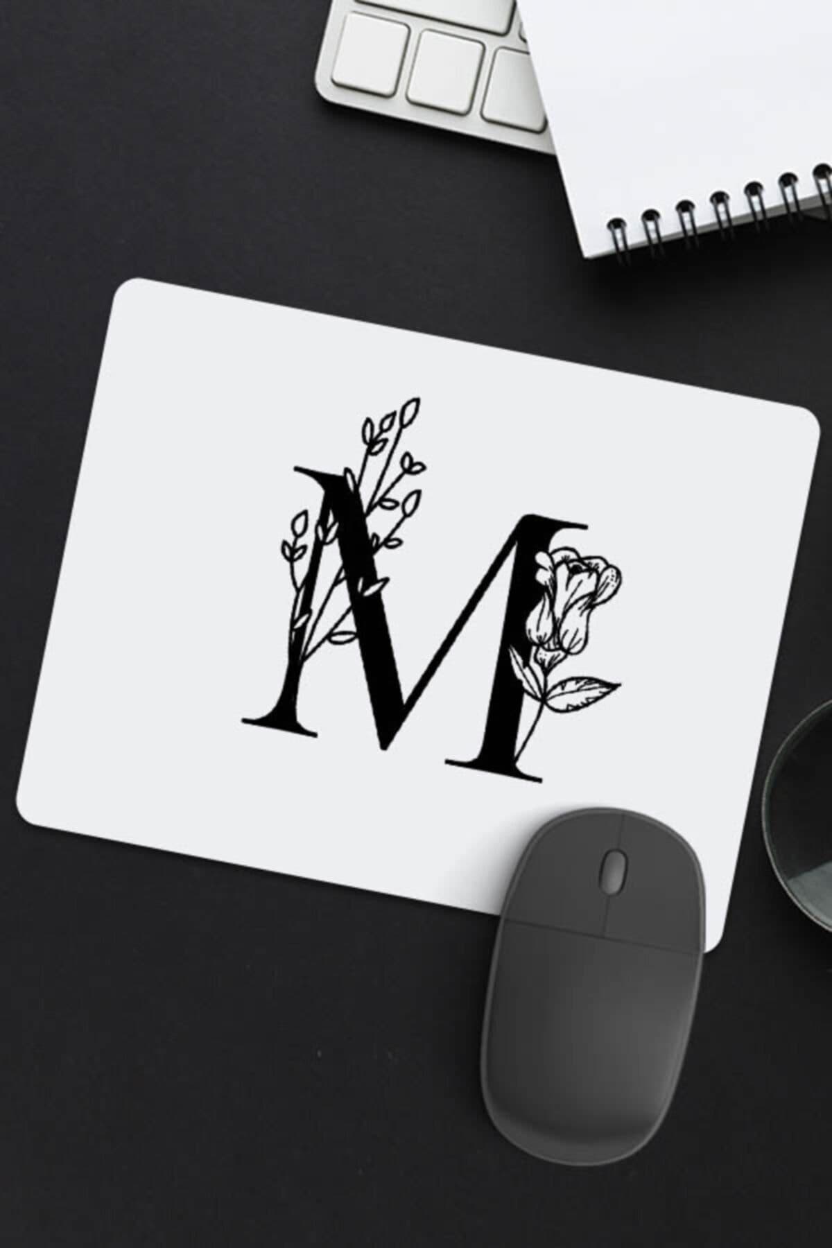 hediyemen M Baş Harfi Baskılı Mousepad