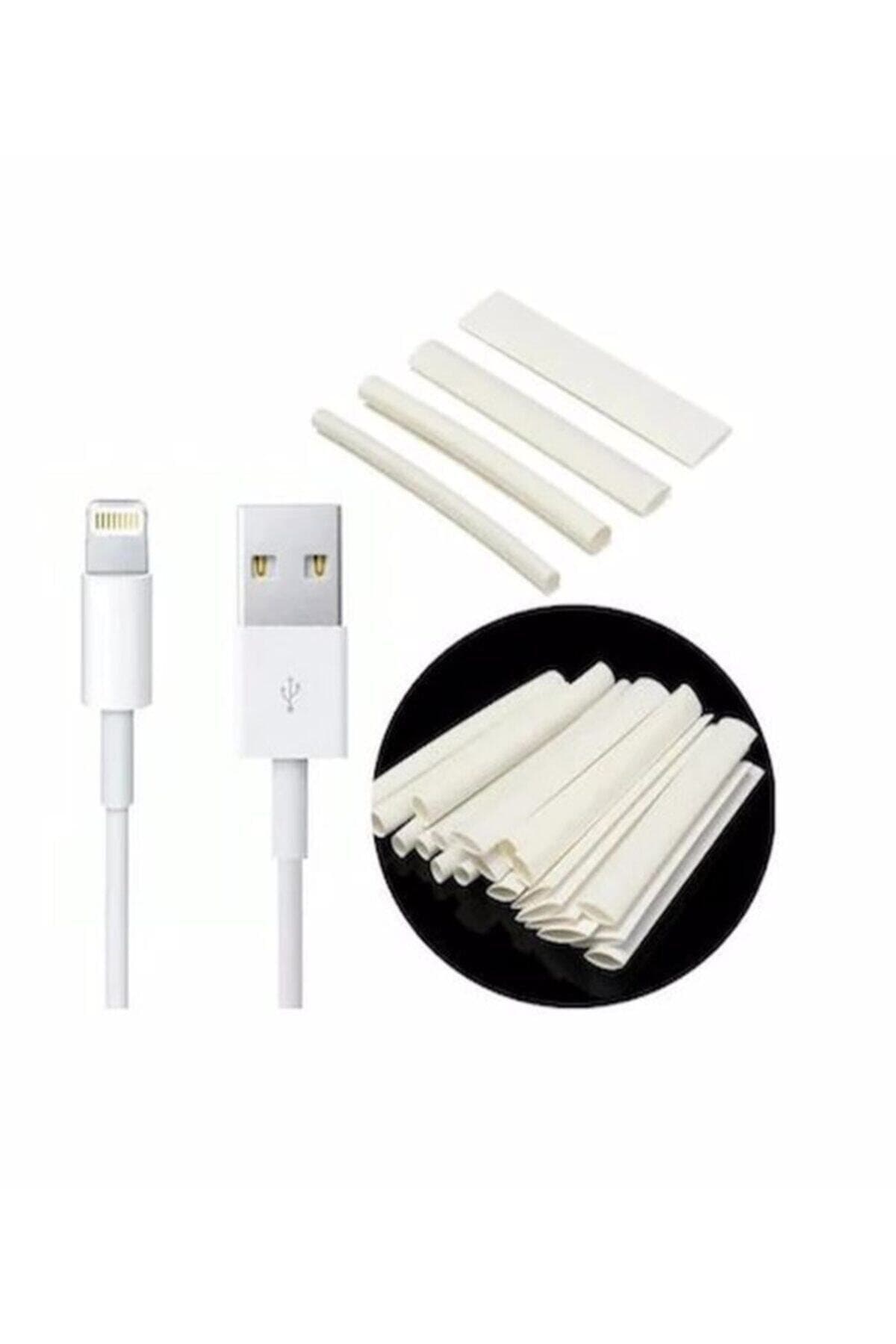 başarı ortopedi 1 Metre Beyaz Daralan Makaron 6.4 Mm Kablo Yalıtım Isıyla Daralan Makaron Iphone Şarj Aleti Tamir