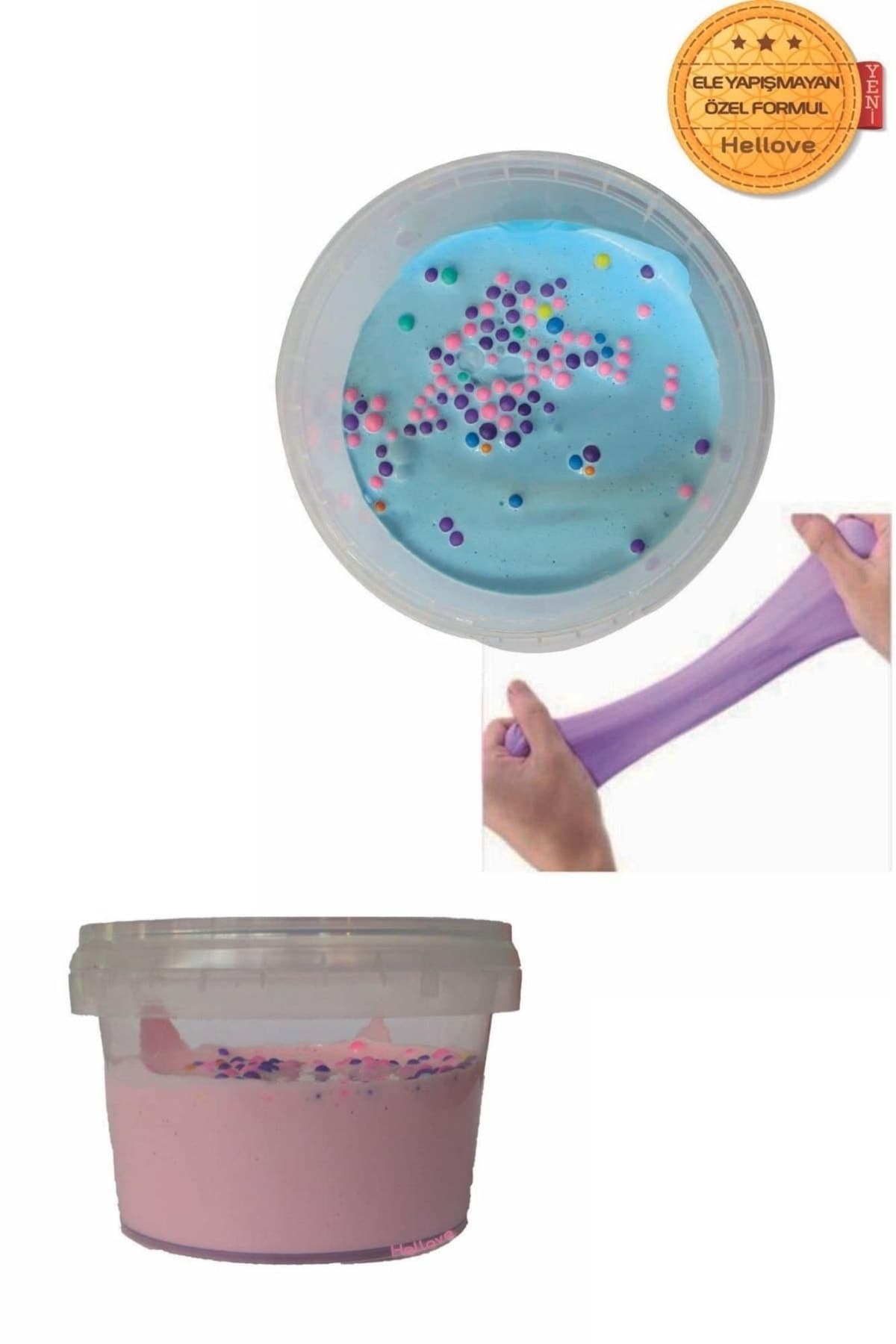 AVMmarketim Köpüklü Slime 2 Li Ele Yapışmayan Pofuduk Slaym Oyun Hamuru
