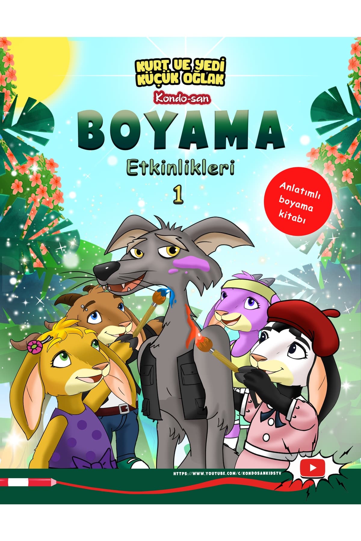 KondoSan Kurt Ve Yedi Küçük Oğlak Boyama Etkinlikleri - 1 - Boyama Kitabı