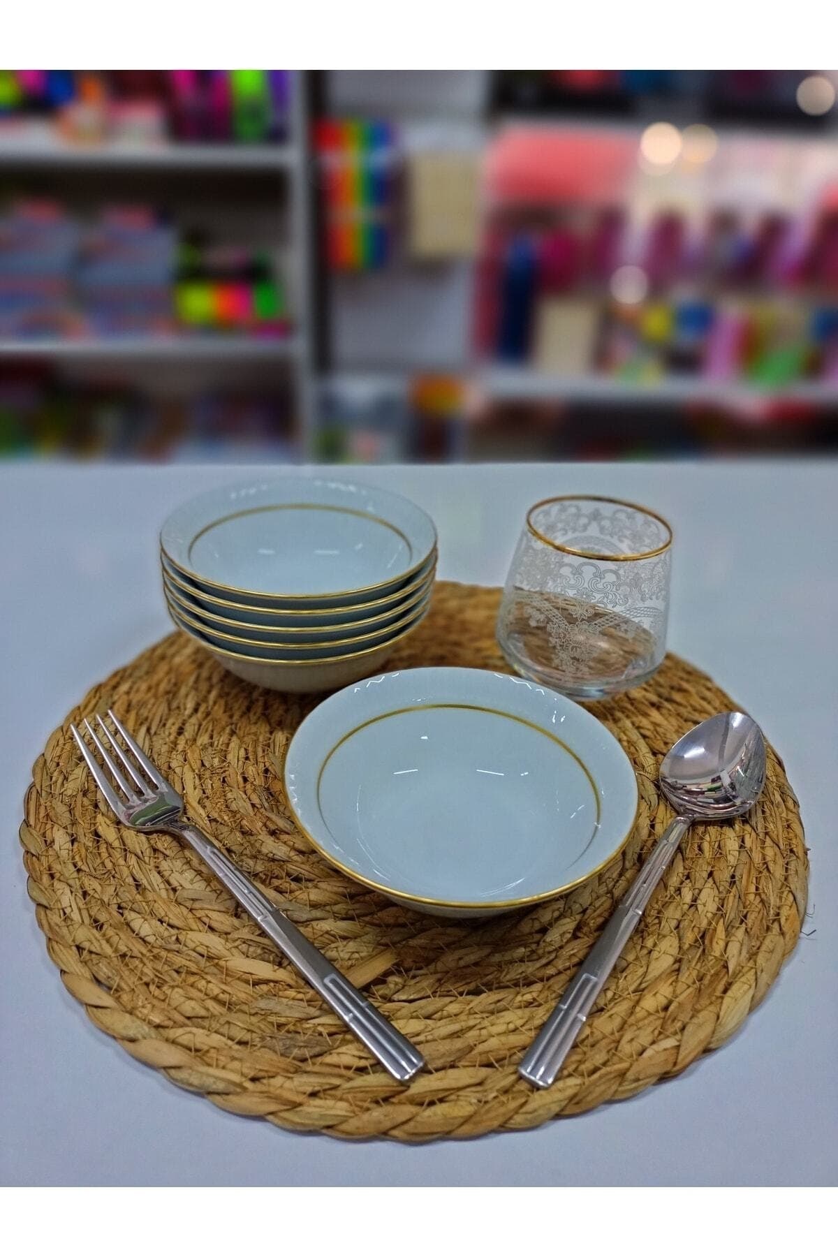 Güral Porselen Yaldızlı Kase 6 Lı 13,5 Cm