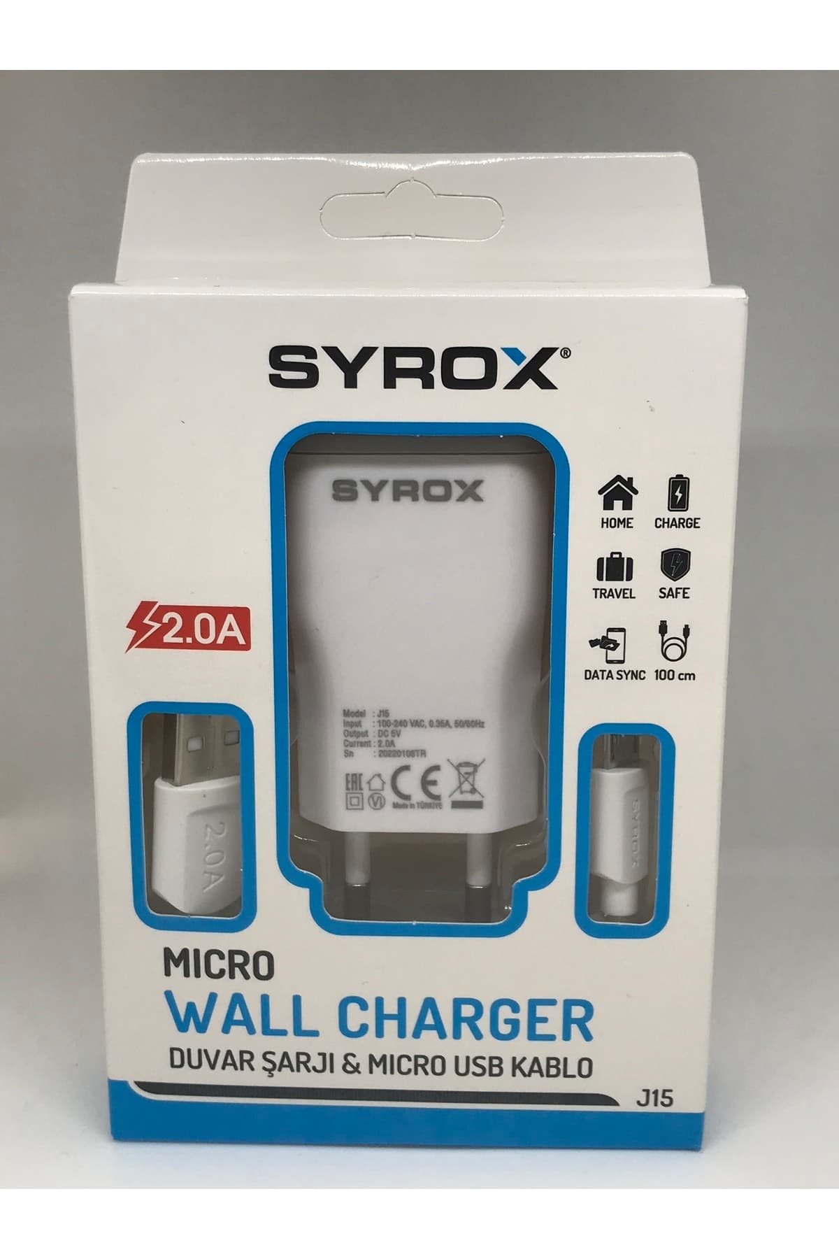 Syrox J15 Uyumlu Hızlı Şarj Aleti