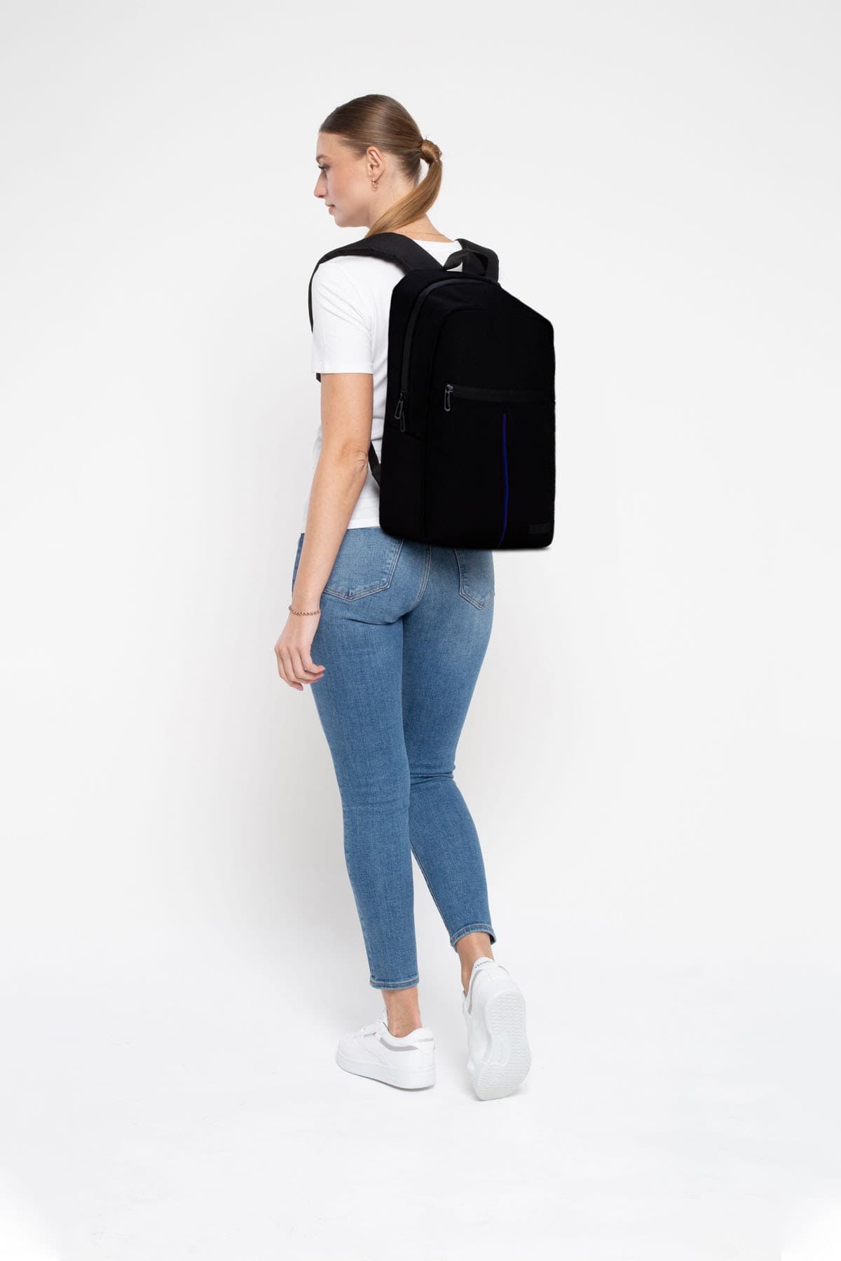 Classone Bp-wtx500sm 15.6" Su Geçirmez Kumaş Ve Fermuar, Laptop, Notebook Sırt Çantası-siyah-mavi