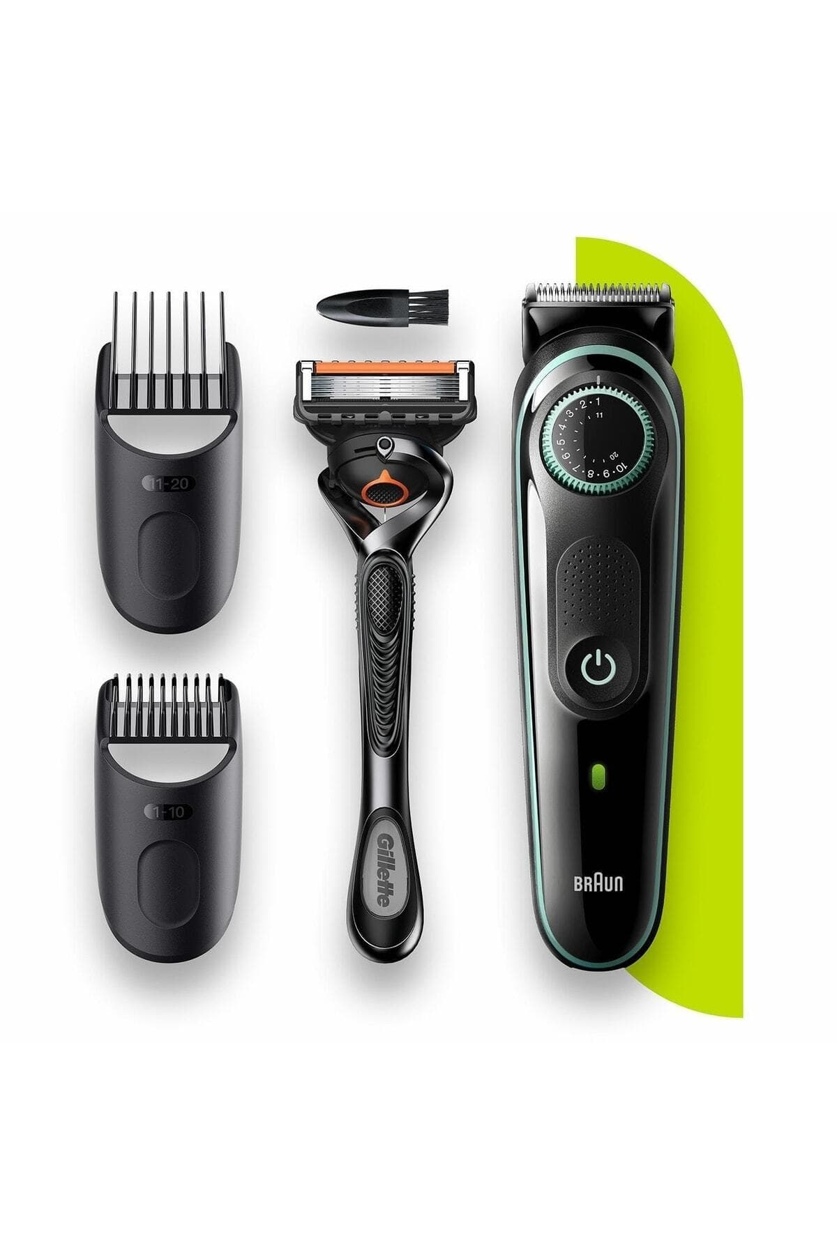 Braun BT 3341 Ayarlanabilir Taraklı Saç & Sakal Şekillendirici + Gillette Hediye