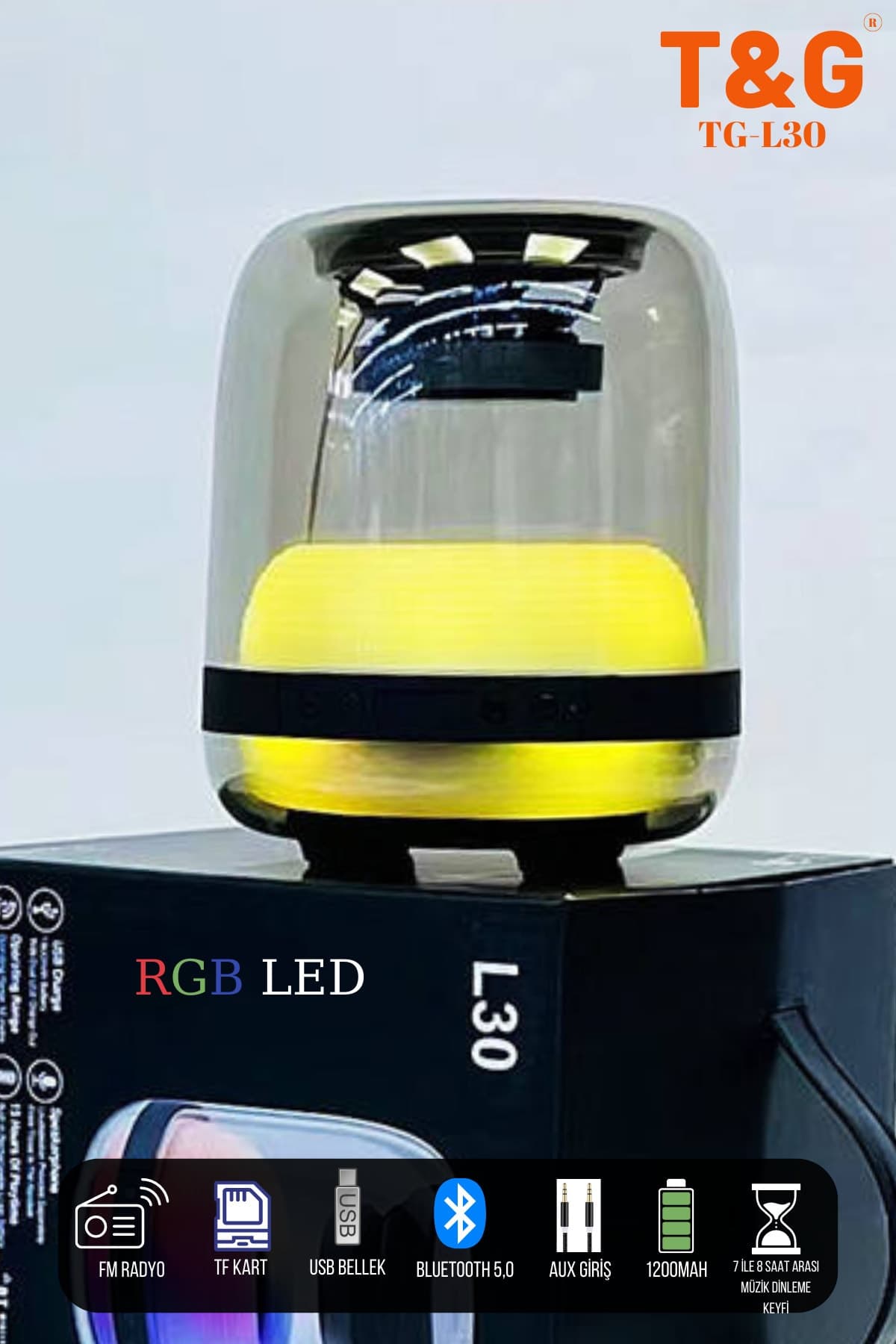 T G Kablosuz Hoparlör Ses Bombası Taşınabilir Bluetooth Hoparlör Fm Radyo Yüksek Ses Yüksek Dip Bass L30