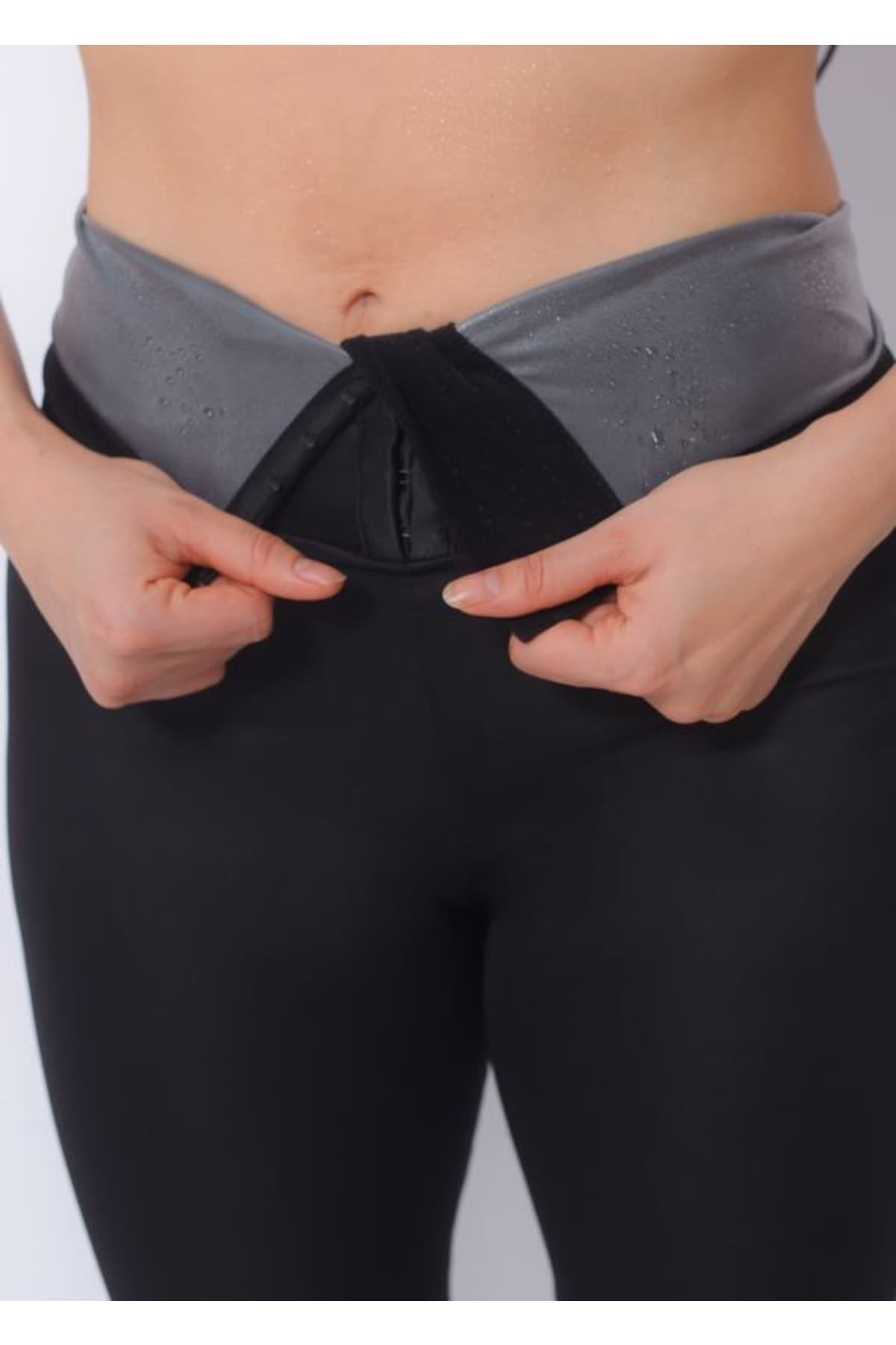SAUNA SUIT Ekstra Yüksek Bel 3 Kademeli Agraflı Maksimum Termal Korse Tayt