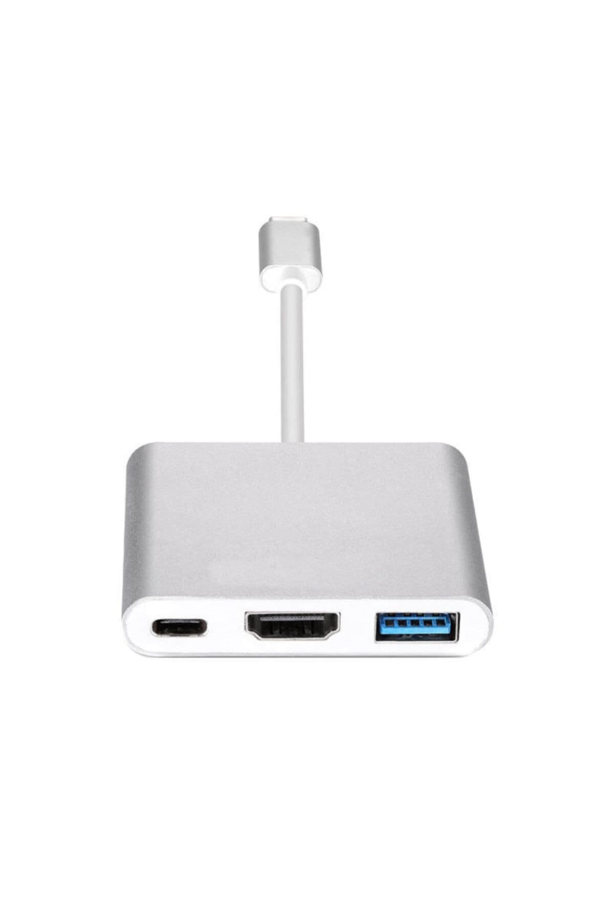 Alfais 4962 Usb 3.1 Type C To Hdmi Usb 3.0 Çevirici Dönüştürücü Adaptör Kablosu