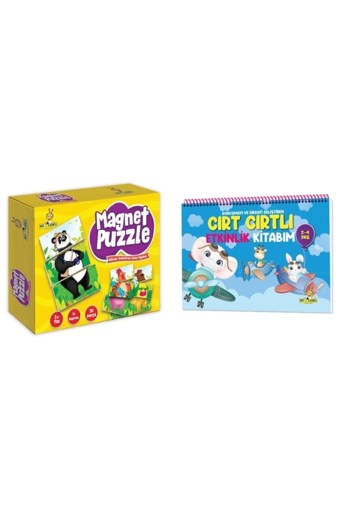 yükselen zeka 2+ Yaş Magnet Puzzle Dikkat Geliştiren Zeka Oyunu Ve Cırt Cırtlı Etkinlik Kitabım