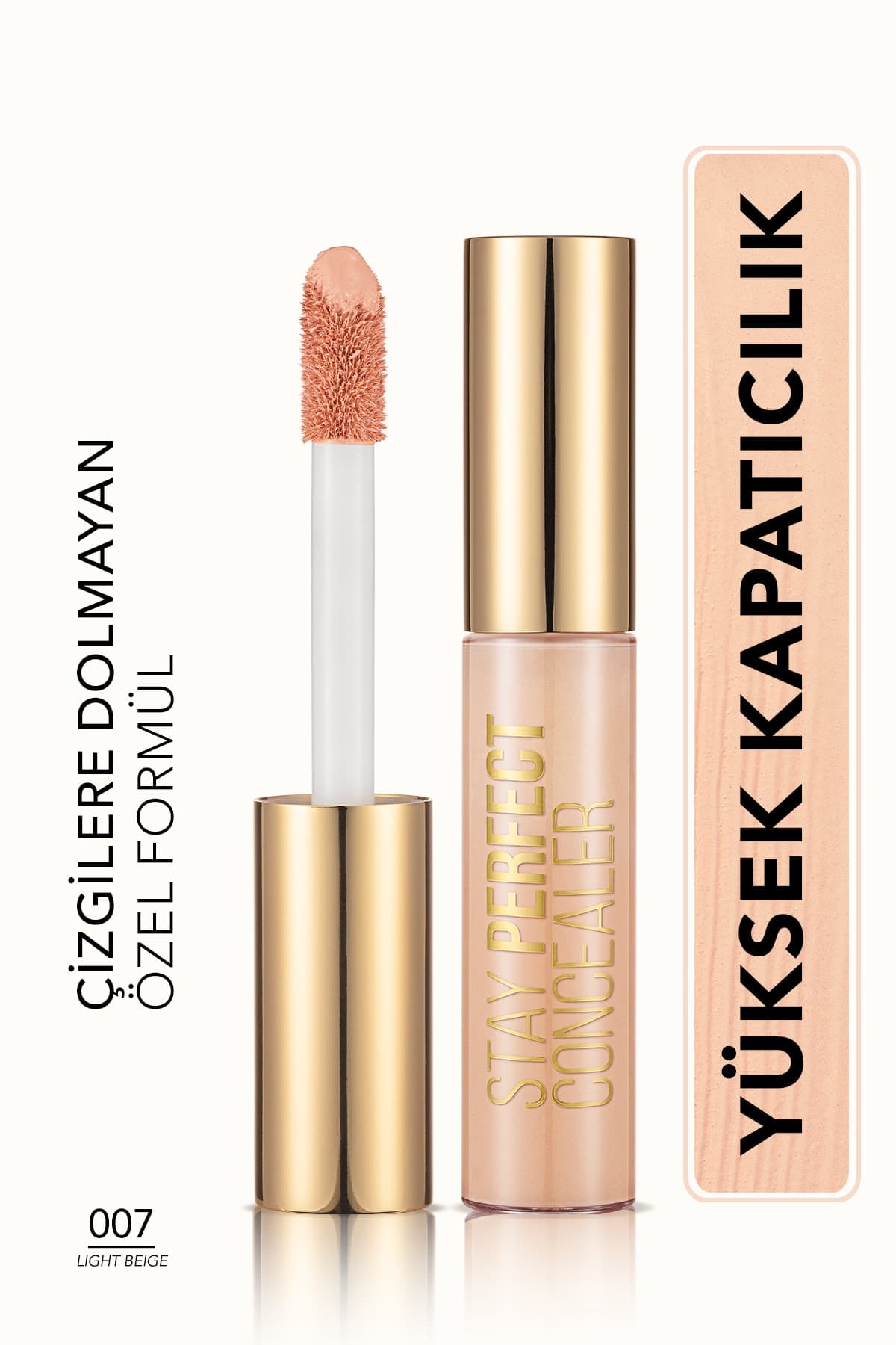 Flormar Doğal Bitişli Kapatıcı (soğuk Alt Ton) - Stay Perfect Concealer - 007 Light Beige - 8682536037174