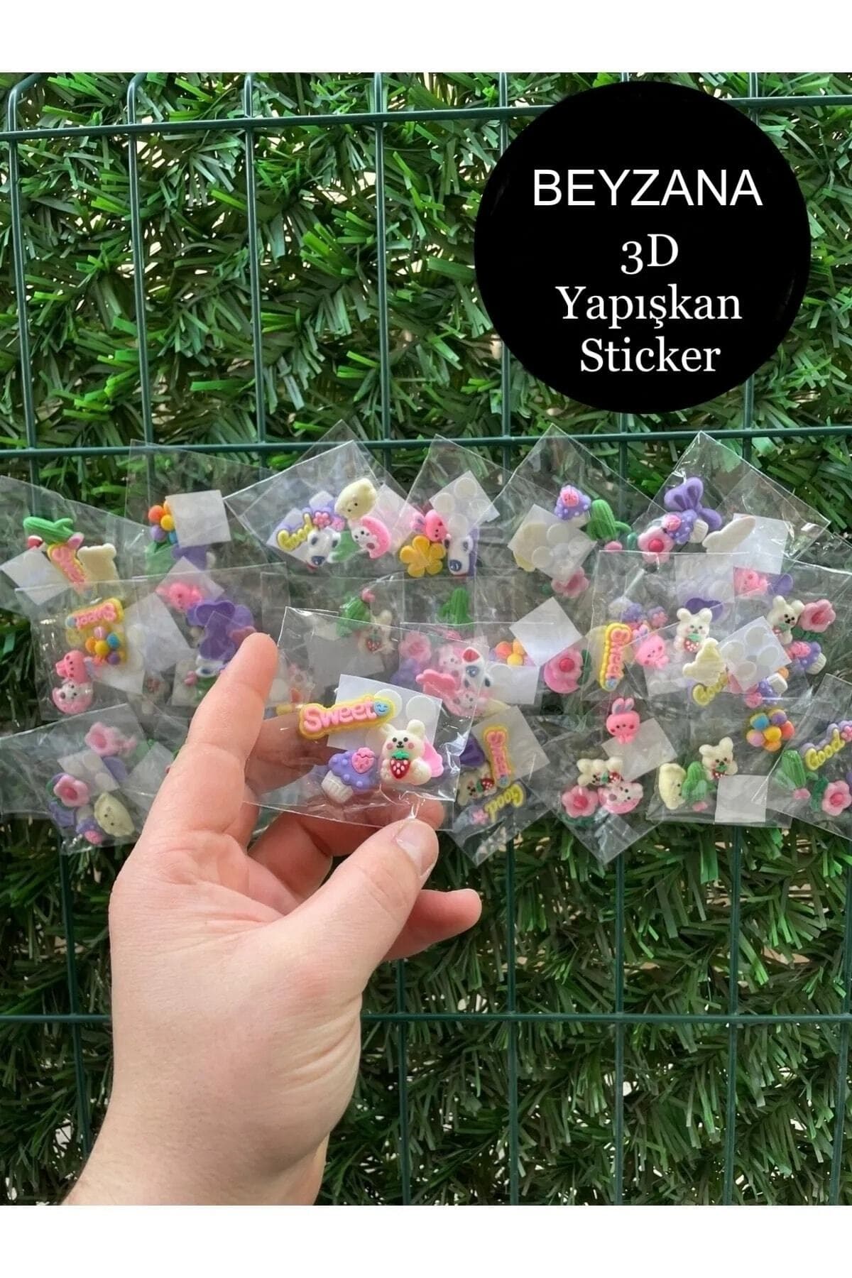 BEYZANA 3d Sticker 4'lü Matara Yapışkan Sticker