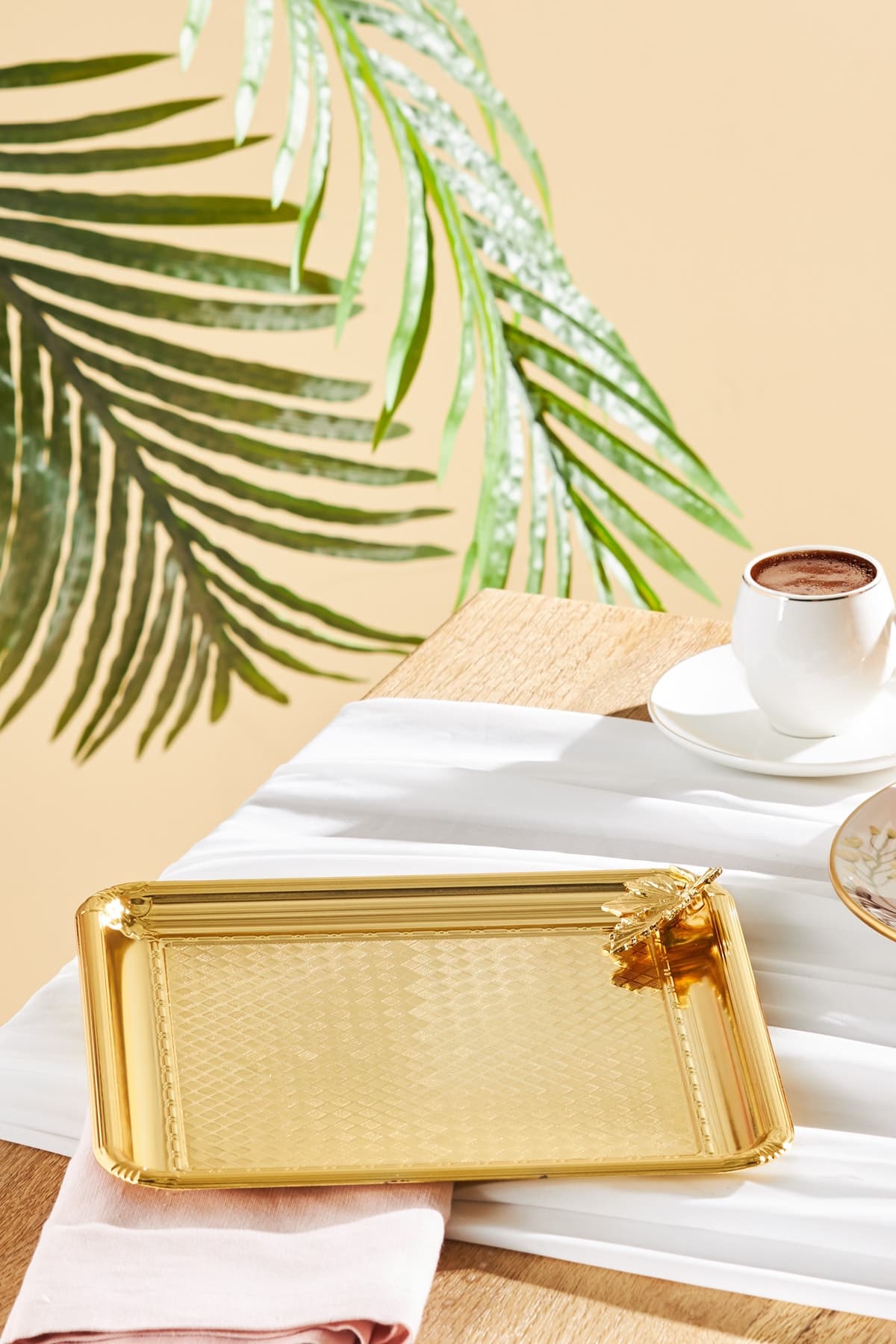 Emsan Leafy Kare Tepsi Gold
