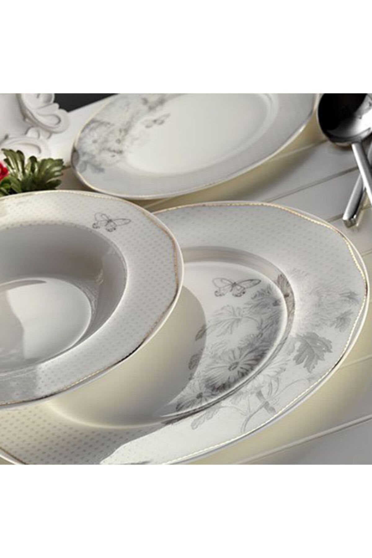 Aryıldız Bone Round Porselen 84 Parça 12 Kişilik Yemek Takımı Ar 30013