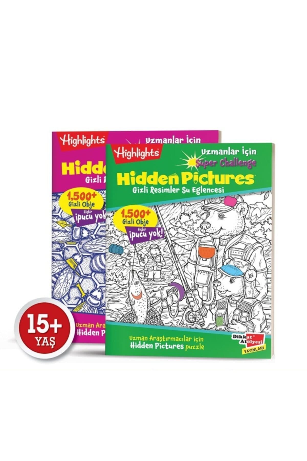 Dikkat Atölyesi Yayınları Uzmanlar İçin Gizli Resimler 15+ Yaş Hidden Pictures 2li Eğlenceli Etkinlik Aktivite Kitabı