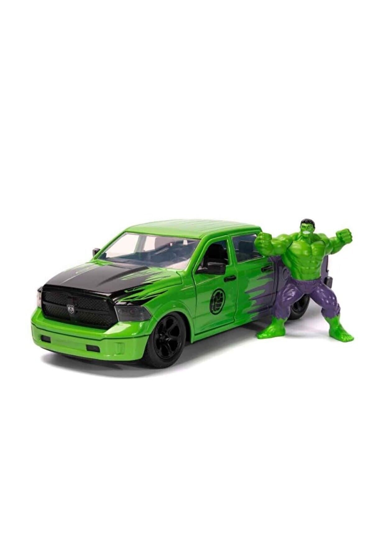 Jada 1:24 Marvel Avengers 2014 RAM 1500 Model Araba ve Hulk Figür
