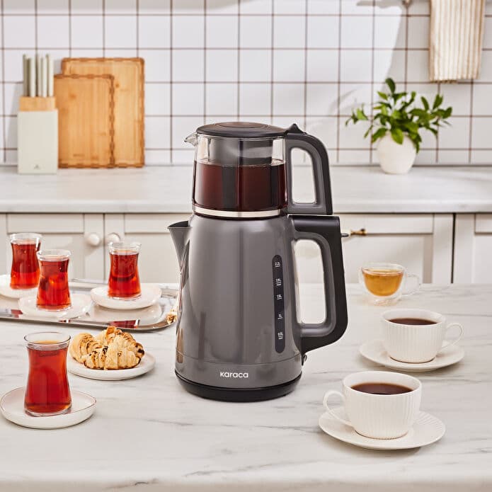 Karaca Mega Tea 1501 35 Çay Bardağı Kapasiteli Çay Makinesi Space Gray