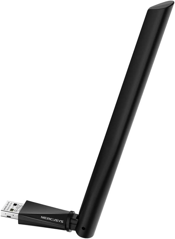 Mercusys MA14H | AX300 Wi-Fi 6 Kablosuz USB Adaptör | Yüksek Kazançlı Anten | Dahili Sürücü Tak Çalıştır | Windows ve Linux Uyumlu | Güçlü Sinyal Alıcı | Masaüstü ve Laptop Wi-Fi Alıcı