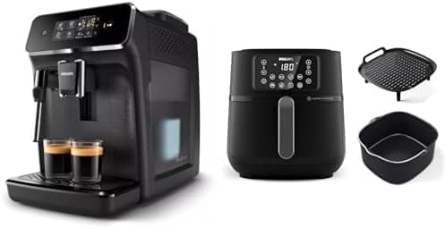 Versuni Philips Kahve ve Yemek Keyfi Seti: Tam Otomatik Espresso Makinesi (1.8 L) ve XXL Airfryer (7.2 L)