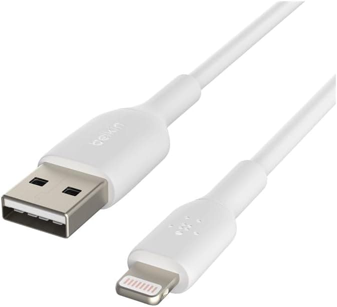 Belkin Lightning Kablosu (iPhone, iPad, AirPodlar için Boost Charge Lightning - USB Kablosu) MFi Sertifikalı iPhone Şarj Kablosu (1 m, Beyaz