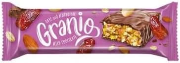 Hünnap Granio Hurmalı Bademli 40 gr Çikolata Kaplamalı Bar
