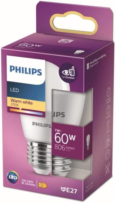 Philips LED 60W P48 E27 2700K Sarı Işık Dim Edilmez