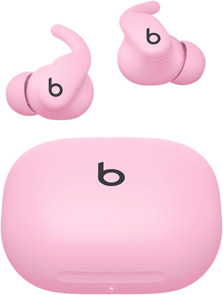 Beats - Powerbeats Fit - Kablosuz, Gürültü Önleyici, Üstün Kulak Uyumuna Sahip Antrenman Kulaklıkları; IPX4; şarj kutusuyla 30 saate kadar pil ömrü; Apple ve Android ile uyumlu - Pozitif Pembe
