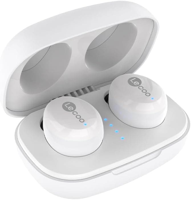 Lecoo EW301 Kablosuz Bluetooth 5.0 TWS Mikrofonlu Kulak İçi Kulaklık - 20 Saat Oynatma Süresi, Sıvıya ve Toza Karşı Dayanıklı, Spor, İş, Oyun için, Dokunmatik Kontrol, Kulak İçi Kulaklık Beyaz