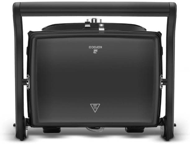 KARACA Gastro Grill Glass Premium 2400W Tost Makinesi, Siyah Krom