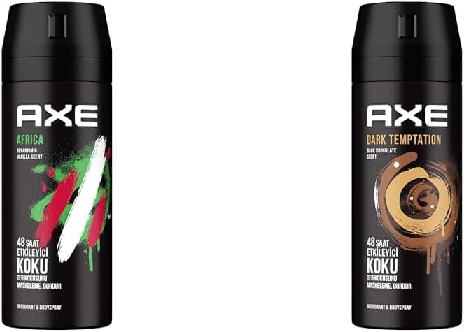 Axe Erkek Deodorant & Bodyspray Africa 48 Saat Etkileyici Koku (150 ml)(2) Axe Erkek Deodorant & Bodyspray Dark Temptation 48 Saat Etkileyici Koku (150 ml)(1)