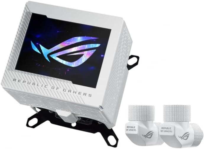 ASUS ROG RYUJIN III WB CPU SU BLOĞU, TAM RENKLİ 3.5 İNÇ LCD EKRAN,178 MİKRO SOĞUTMA KANADI VE BAKIR ALAŞIMLI SOĞUK PLAKA SOĞUTMA TEKNOLOJİSİ İLE ASETEK VE ROG BAĞLANTI PARÇALARI BEYAZ