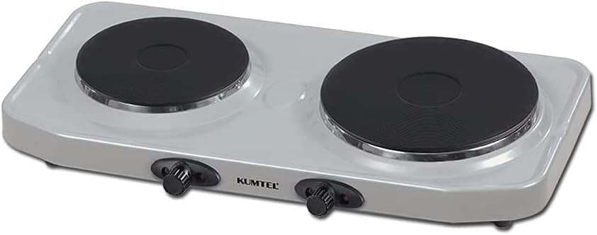 Kumtel LX-7021 Hotplate İkili Elektrikli Ocak, Ev Tipi, Demir, 2500W