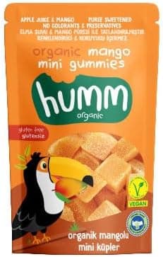 Humm Organic Organik Glutensiz Vegan Mangolu Mini Küpler - 30g