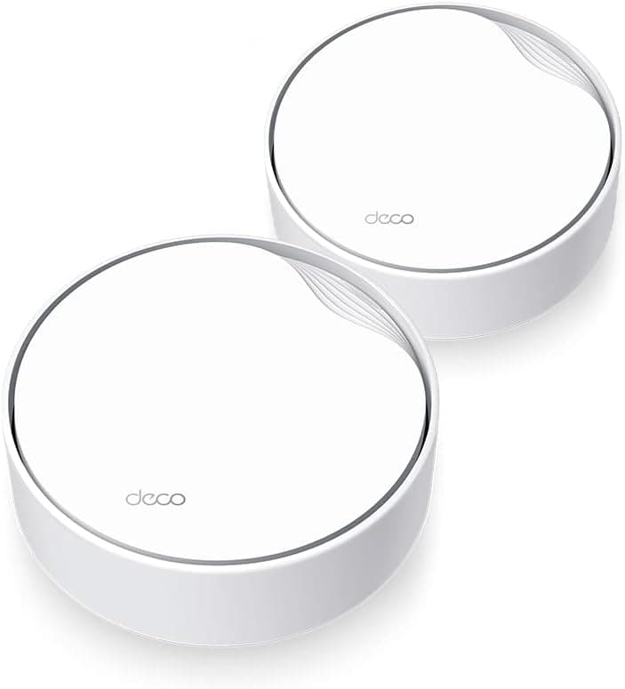 TP-Link Deco X50-PoE 2-pack, AX3000 Mbps, PoE Destekli, Dual-Band, 2,5Gbps Ethernet Portu, 150 Cihaza Kadar Bağlantı, 420 m² ye Kadar Kapsama, Mobil Uygulama ile Kolay Kurulum, Wi-Fi 6 Mesh Sistemi