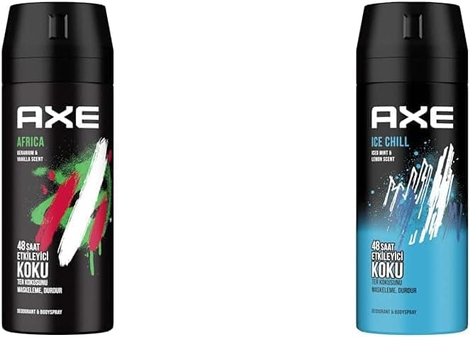 Axe Erkek Deodorant & Bodyspray Africa 48 Saat Etkileyici Koku (150 ml)(2) Axe Erkek Deodorant & Bodyspray Ice Chill 48 Saat Etkileyici Koku (150 ml)(1)