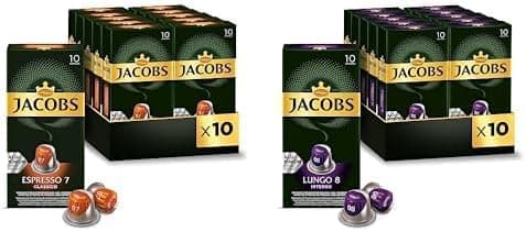 Jacobs Espresso Classico ve Lungo Intense Kapsül Kahve Seti (2x10 Kapsül)