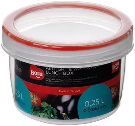 Bora Contalı Vidalı Saklama Kabı, 250Ml No: 1