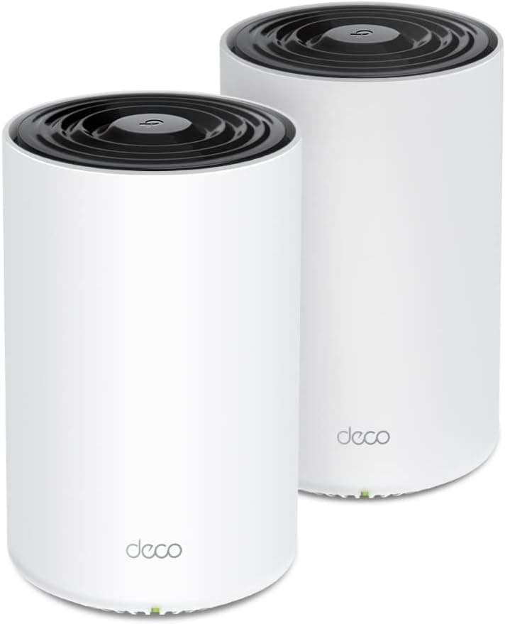 TP-Link Deco PX50 2-Pack, AX3000 + G1500, 1 GHz CPU, Powerline/Mesh, Yapay Zeka Desteği, Gigabit Portları, 150 Cihaza Kadar Bağlantı, 420 m² ye Kadar Kapsama, Powerline Mesh WiFi 6 Sistemi