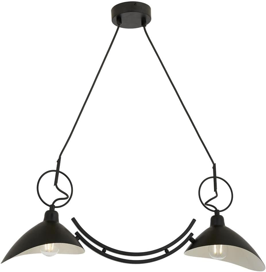 Avonni AV-9127-2Y-BSY Siyah Boyalı Modern Avize E27 Metal 78x20cm