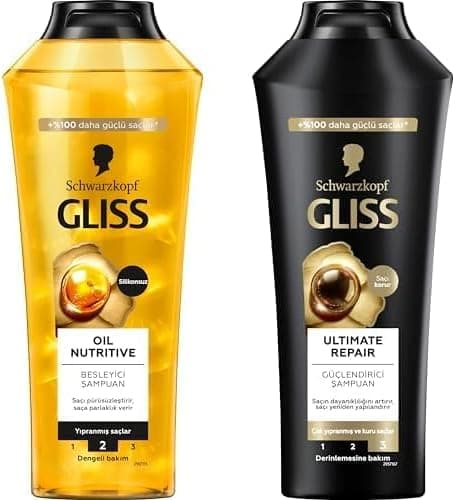 Gliss şampuan seti (Oil Nutritive ve Ultimate Repair, 2 x 400 ml)