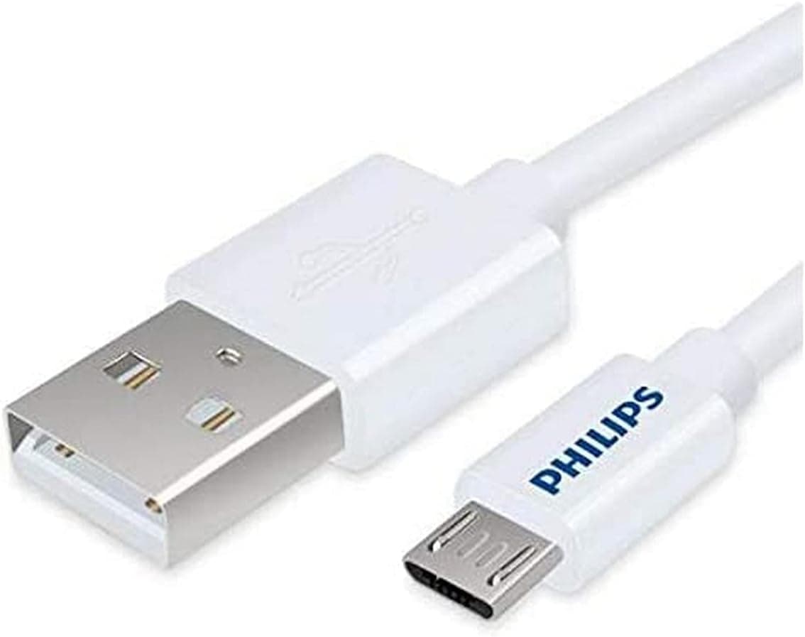 Philips Micro USB Hızlı Şarj ve Data Kablosu Beyaz 1 Metre