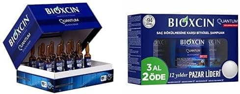 Dorzu Bioxcin Quantum Bio-Activ Serum (15 x 6 mL) xBioxcin Quantum Bio-Activ 3 Al 2 Öde Kuru & Normal Saçlar için Şampuan (3 x 300 mL)