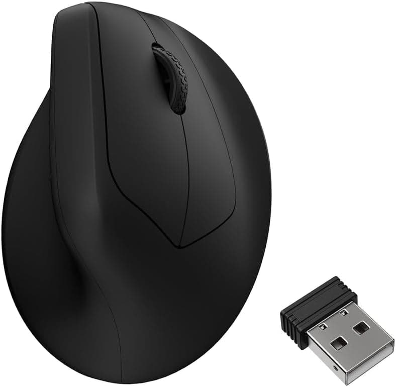Keychron M5 Kablosuz Ergonomik Fare en iyi PixArt 3950 sensörüne sahip. 2.4 GHz, Bluetooth ve USB kablolu bağlantı (M5-A23)