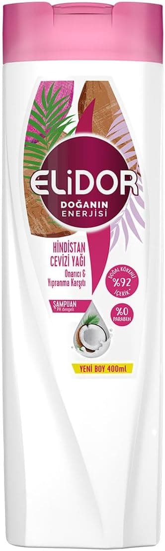 Elidor Doğanın Enerjisi Saç Bakım Şampuanı Hindistan Cevizi Yağı Onarıcı & Yıpranma Karşıtı 400 ml