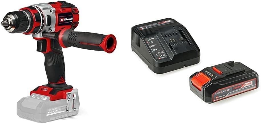 Einhell TP-CD 18/80 Li BL - Solo, Kömürsüz Akülü Vidalama ve Einhell 18V 2,5 Ah PXC Starter Kit (Başlangıç Seti)