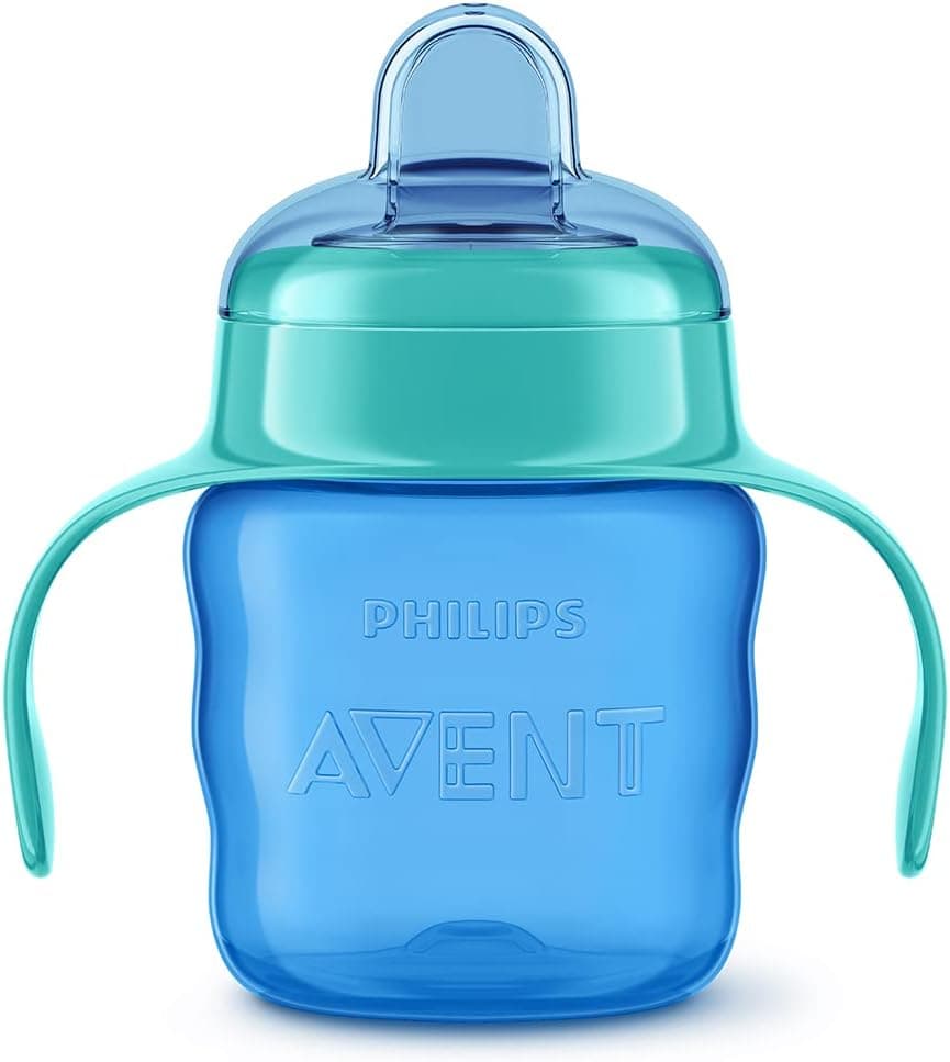 Philips Avent Eğitici Damlatmaz Bardak, 6 Ay+ Erkek Bebekler için, Yumuşak Silikon Uç, Sızdırmaz ve Kolay İçim, Tutma Saplı, BPA İçermez, Bulaşık Makinesinde Yıkanabilir, 200 ml, SCF551/05